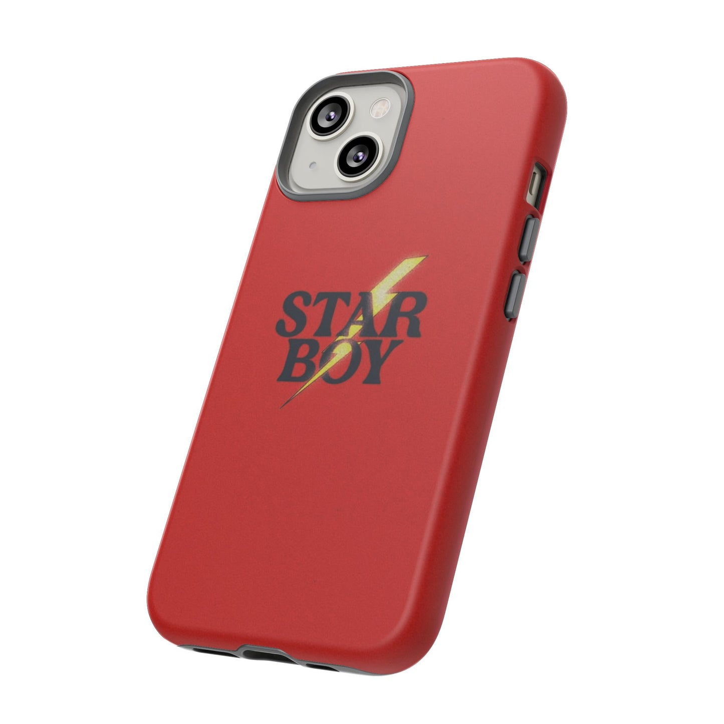 Star Boy Tough Phone Case, Red Color, Protective Phone Cover, Hard Shell Case, Unique Gift for Him, Phone Accessories