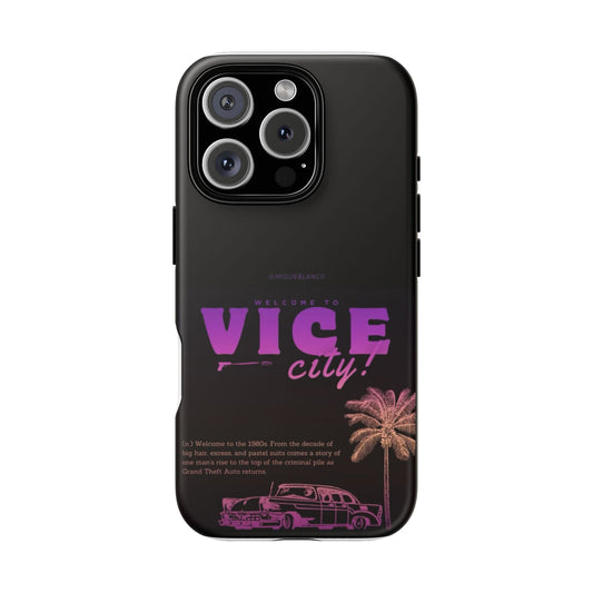 Vice City Tough Case for Phone, Vintage Car Design, Retro Gift, Phone Accessory, Stylish Protection