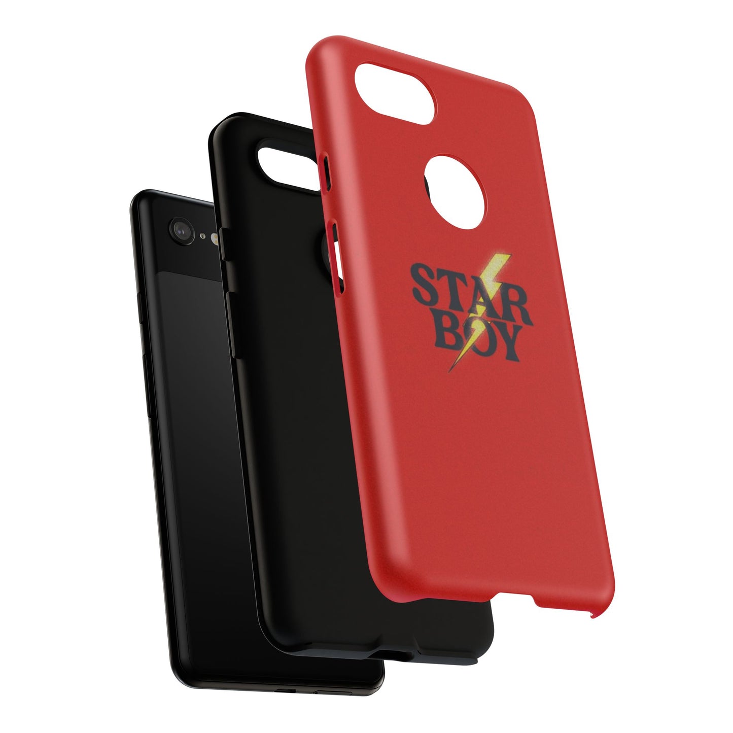Star Boy Tough Phone Case, Red Color, Protective Phone Cover, Hard Shell Case, Unique Gift for Him, Phone Accessories