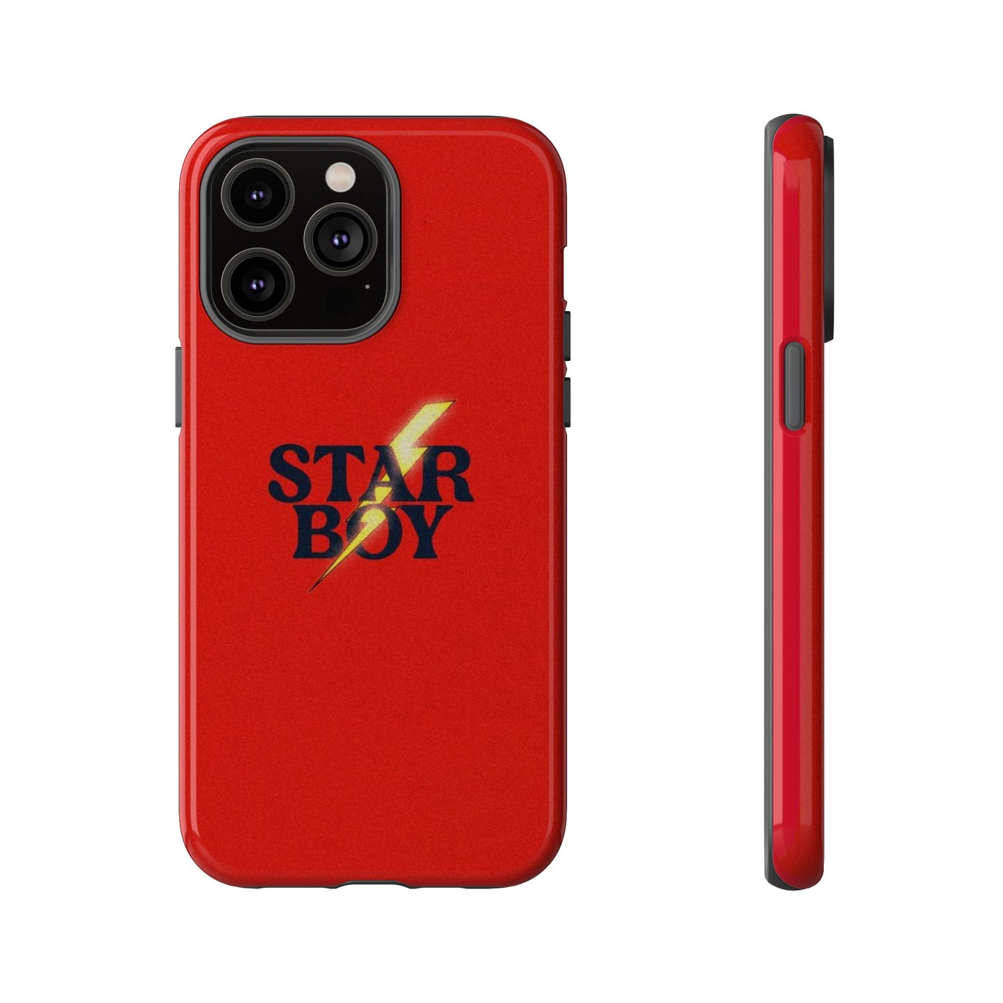 Star Boy Tough Phone Case, Red Color, Protective Phone Cover, Hard Shell Case, Unique Gift for Him, Phone Accessories