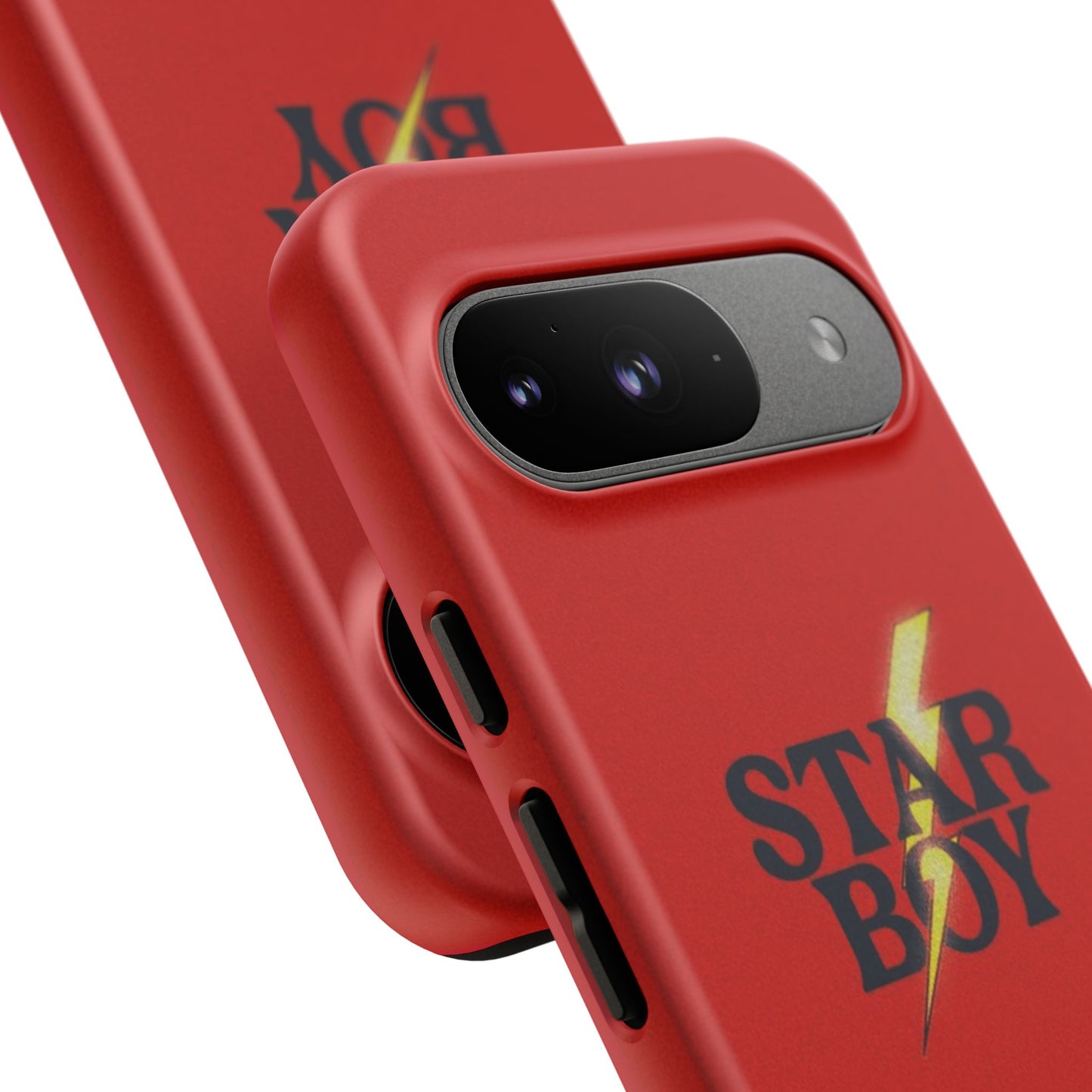 Star Boy Tough Phone Case, Red Color, Protective Phone Cover, Hard Shell Case, Unique Gift for Him, Phone Accessories