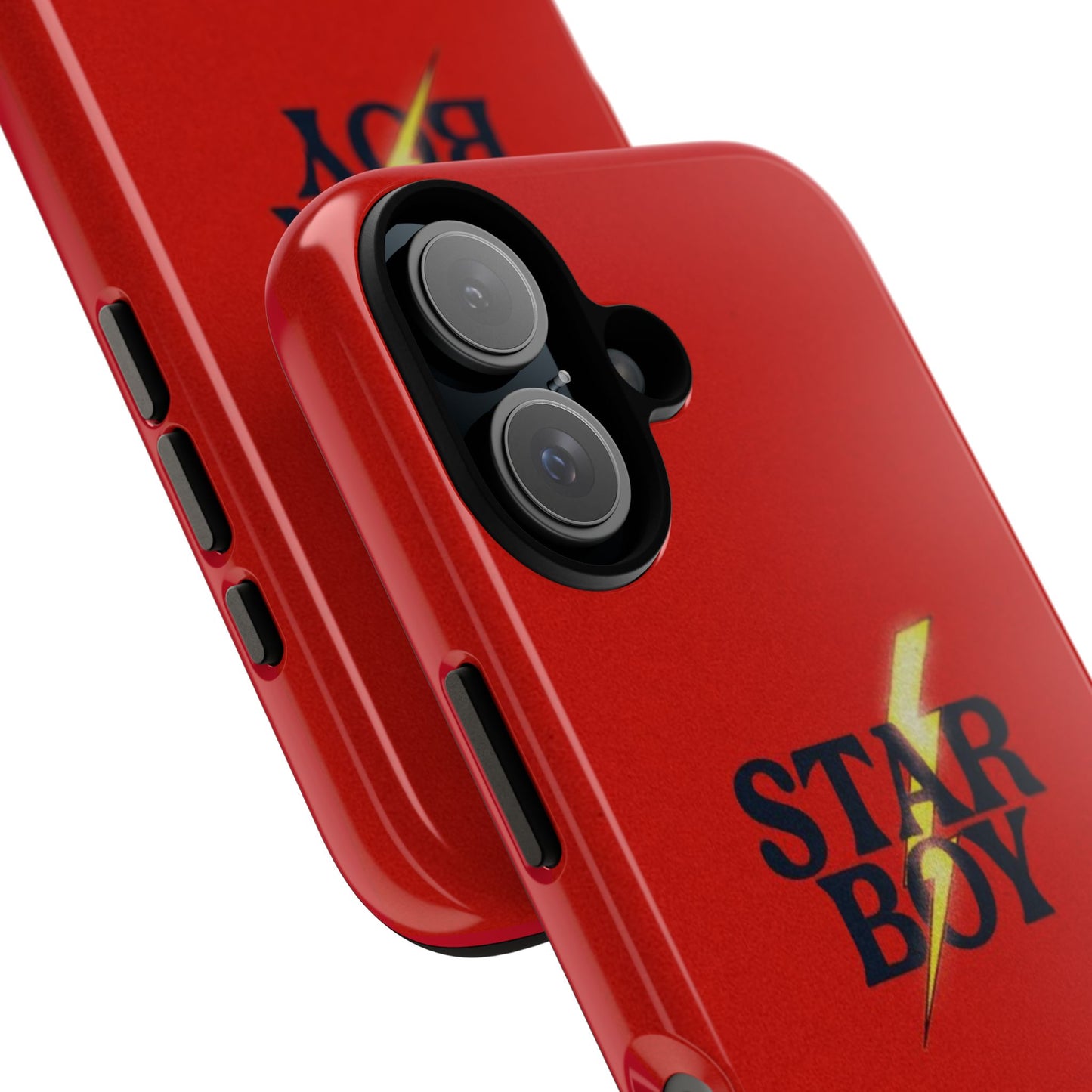 Star Boy Tough Phone Case, Red Color, Protective Phone Cover, Hard Shell Case, Unique Gift for Him, Phone Accessories