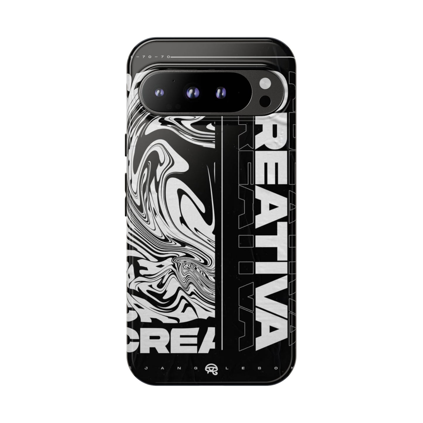 Bold Creative Phone Case, Stylish Black Marble Art, Tough Phone Cover, Gift for Artists, Unique Smartphone Protector
