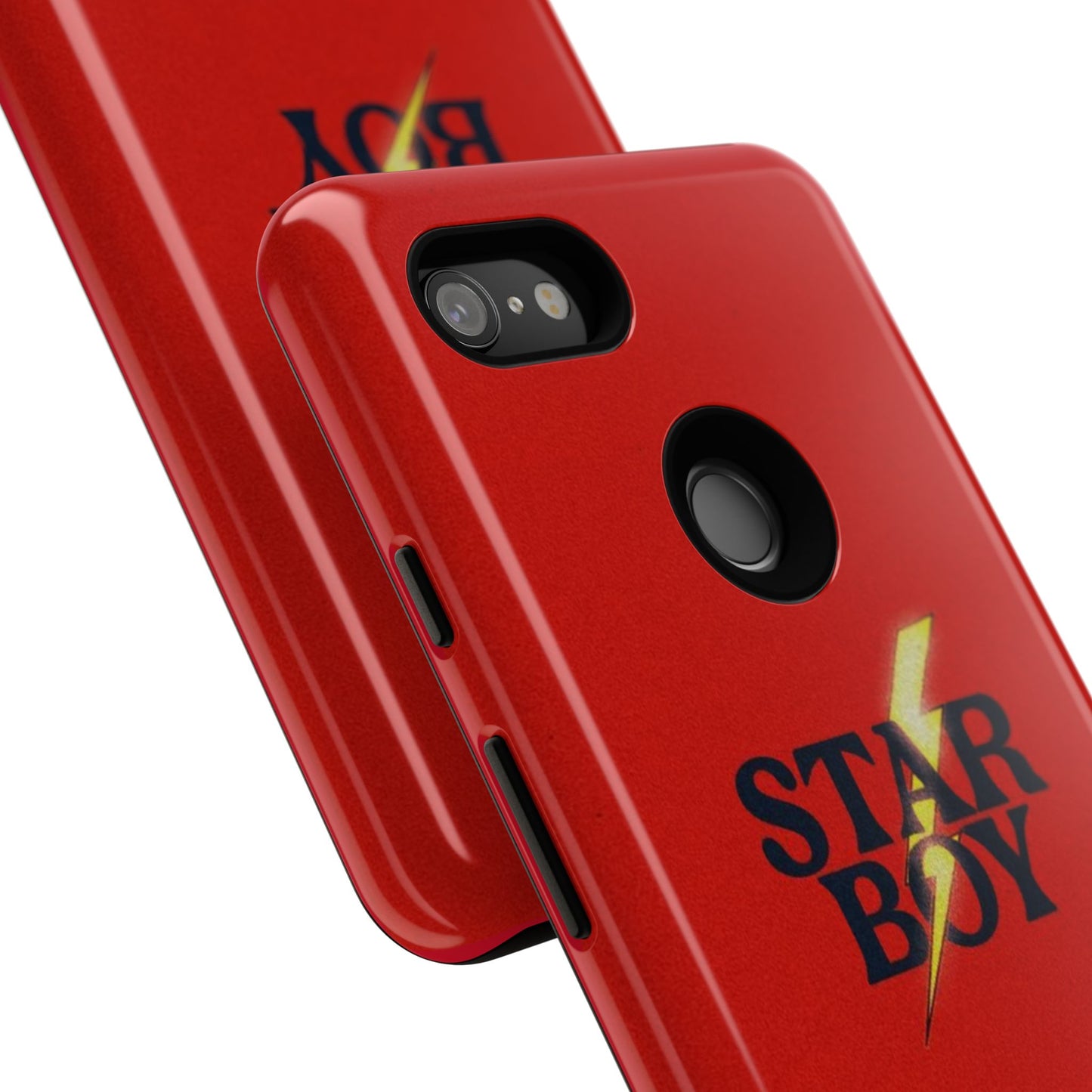 Star Boy Tough Phone Case, Red Color, Protective Phone Cover, Hard Shell Case, Unique Gift for Him, Phone Accessories