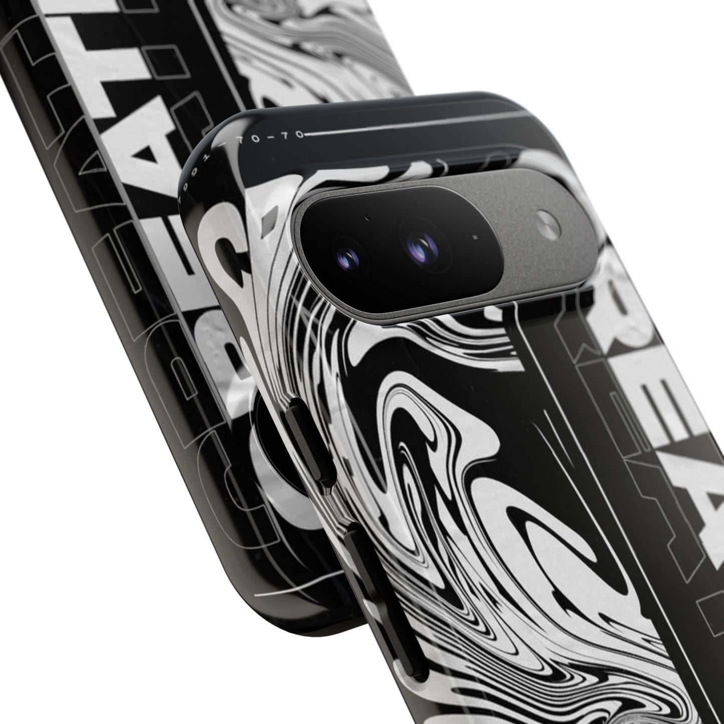 Bold Creative Phone Case, Stylish Black Marble Art, Tough Phone Cover, Gift for Artists, Unique Smartphone Protector