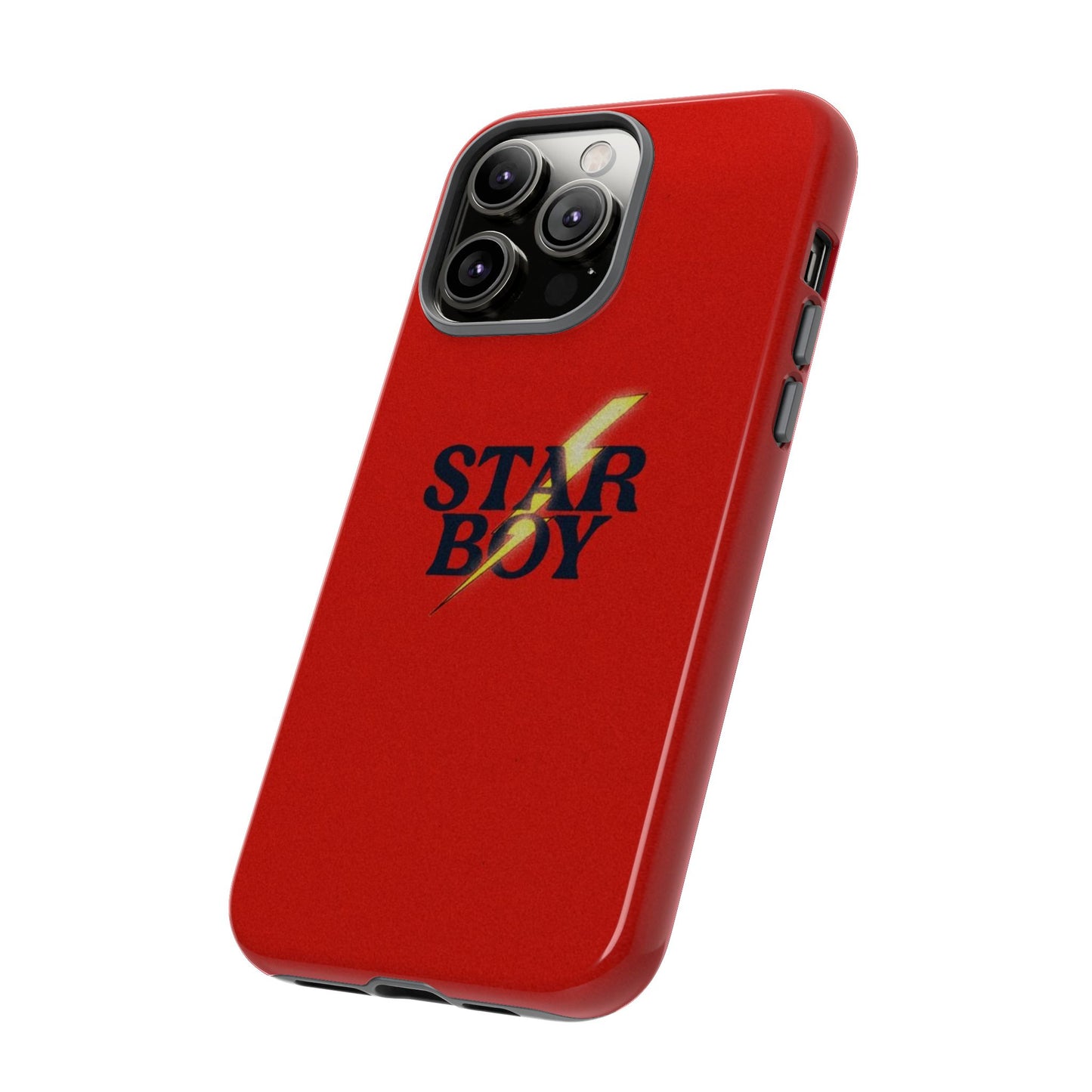 Star Boy Tough Phone Case, Red Color, Protective Phone Cover, Hard Shell Case, Unique Gift for Him, Phone Accessories