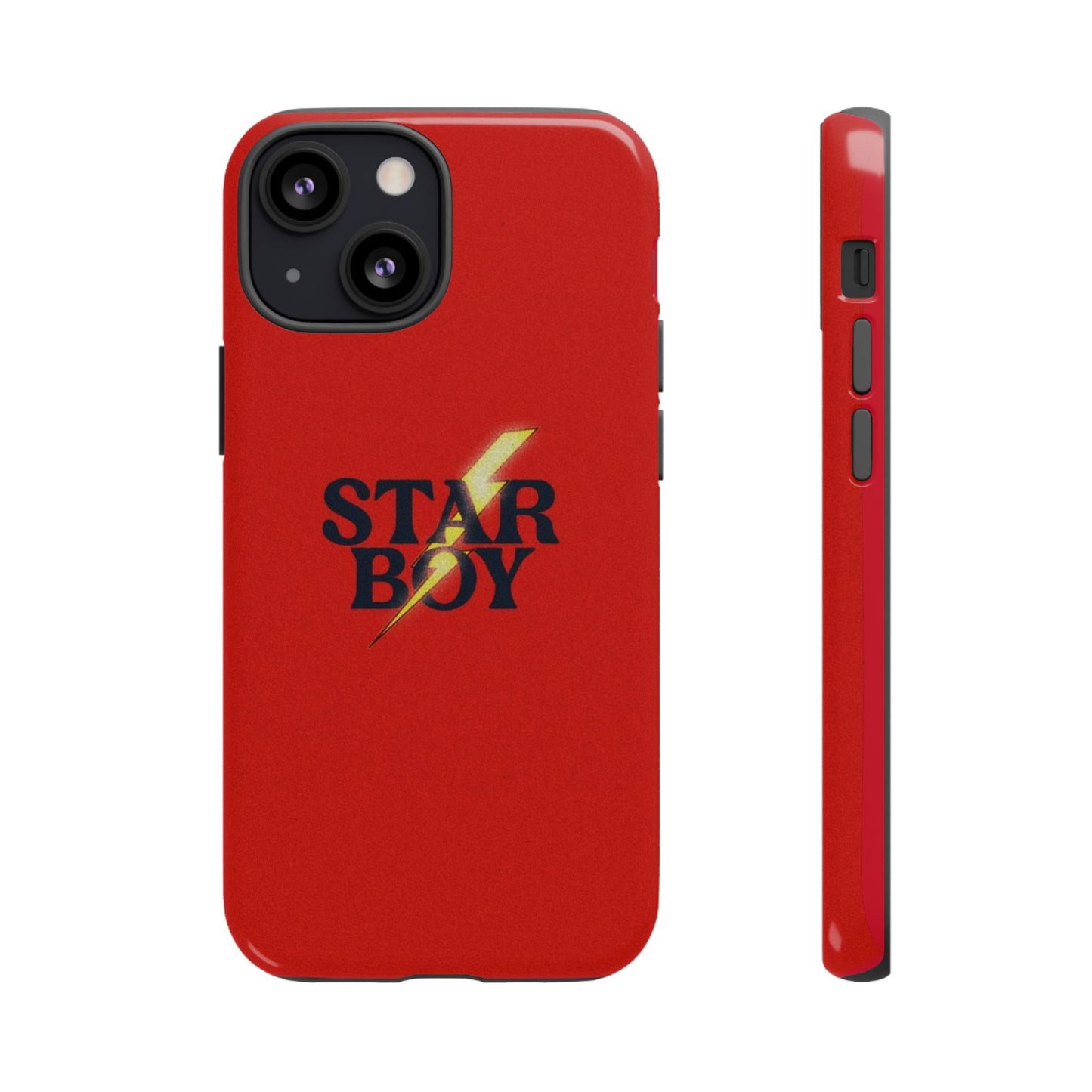 Star Boy Tough Phone Case, Red Color, Protective Phone Cover, Hard Shell Case, Unique Gift for Him, Phone Accessories