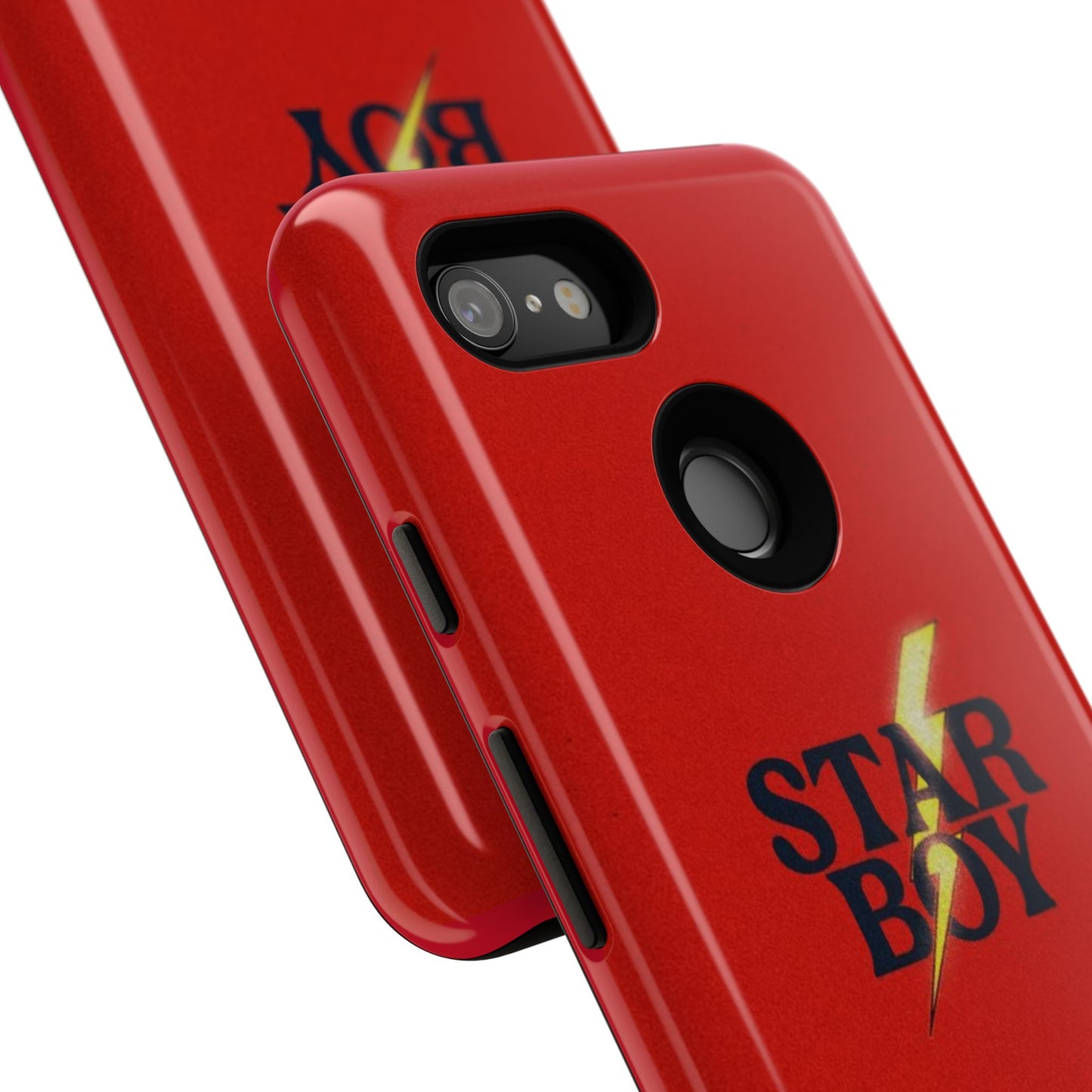 Star Boy Tough Phone Case, Red Color, Protective Phone Cover, Hard Shell Case, Unique Gift for Him, Phone Accessories