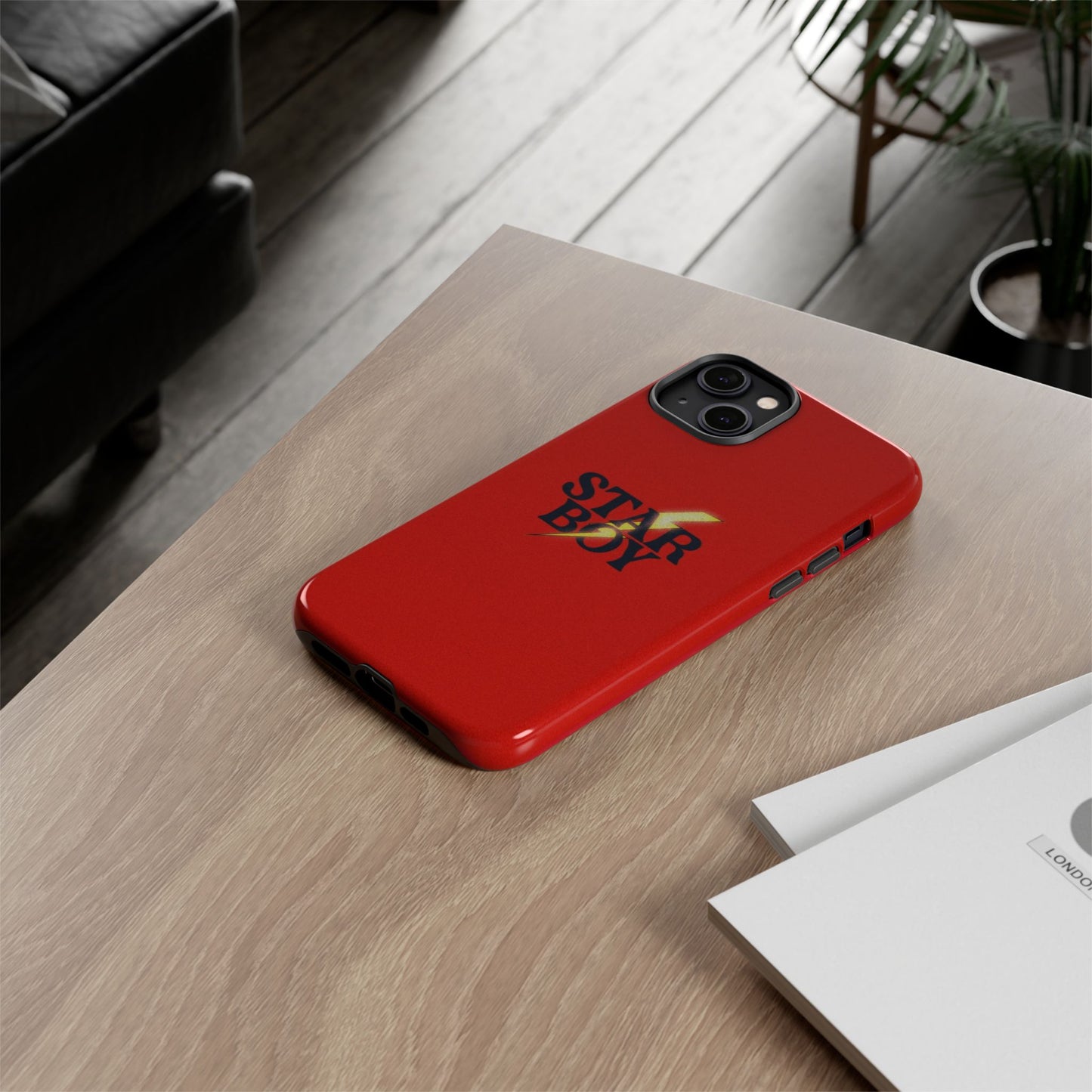 Star Boy Tough Phone Case, Red Color, Protective Phone Cover, Hard Shell Case, Unique Gift for Him, Phone Accessories