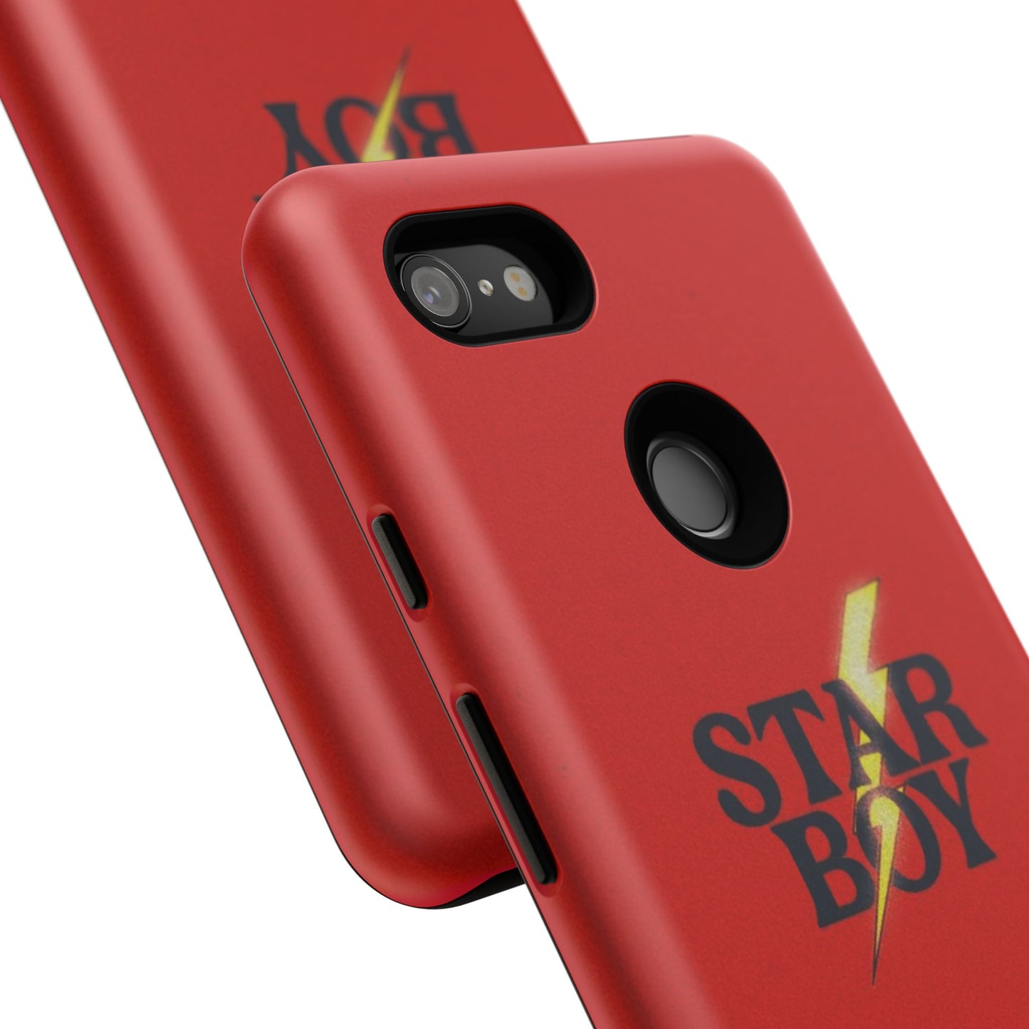 Star Boy Tough Phone Case, Red Color, Protective Phone Cover, Hard Shell Case, Unique Gift for Him, Phone Accessories