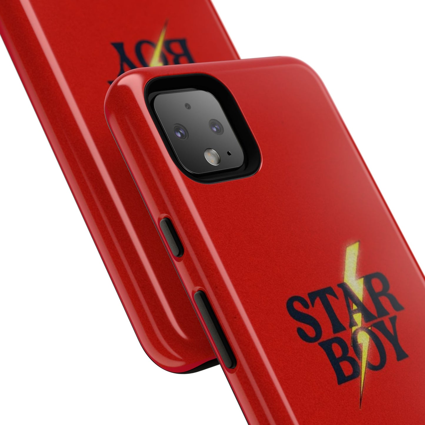 Star Boy Tough Phone Case, Red Color, Protective Phone Cover, Hard Shell Case, Unique Gift for Him, Phone Accessories