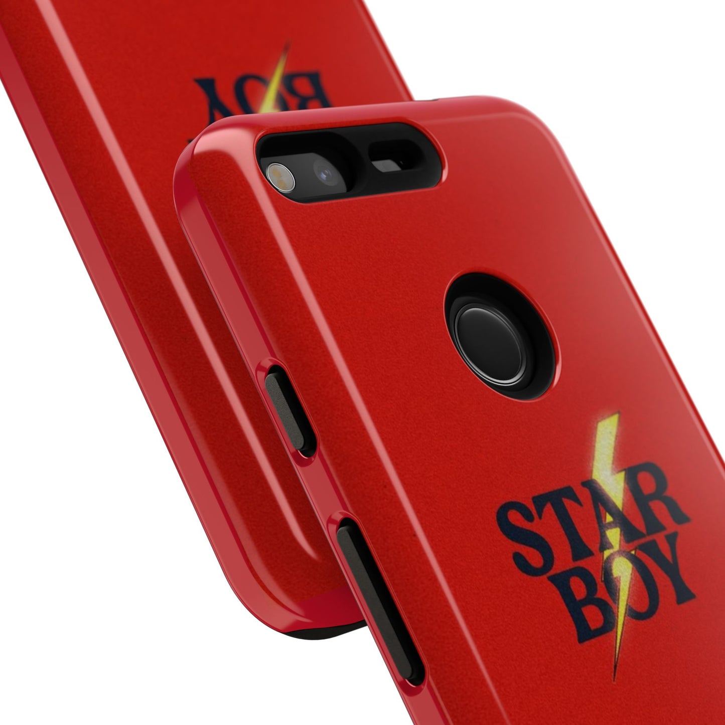 Star Boy Tough Phone Case, Red Color, Protective Phone Cover, Hard Shell Case, Unique Gift for Him, Phone Accessories