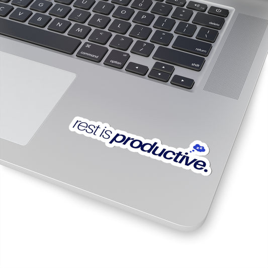 Rest is Productive Kiss-Cut Stickers for Motivation, Planner Decor, Laptop Decor, Productivity Reminders, Self-Care Gifts