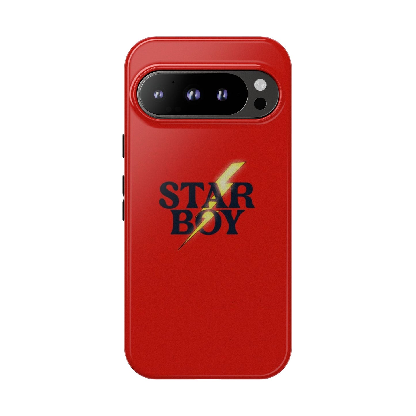Star Boy Tough Phone Case, Red Color, Protective Phone Cover, Hard Shell Case, Unique Gift for Him, Phone Accessories