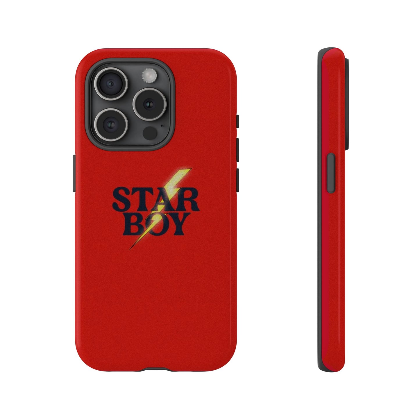 Star Boy Tough Phone Case, Red Color, Protective Phone Cover, Hard Shell Case, Unique Gift for Him, Phone Accessories