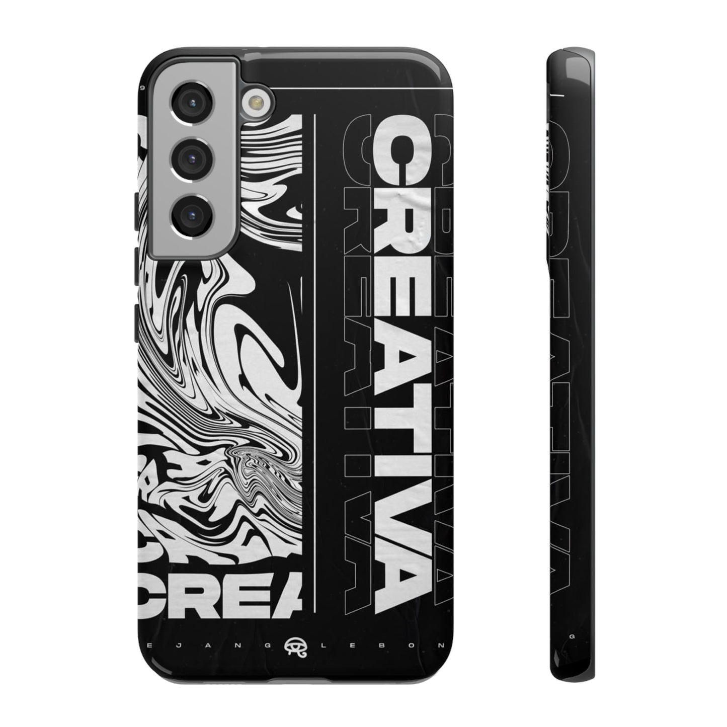 Bold Creative Phone Case, Stylish Black Marble Art, Tough Phone Cover, Gift for Artists, Unique Smartphone Protector