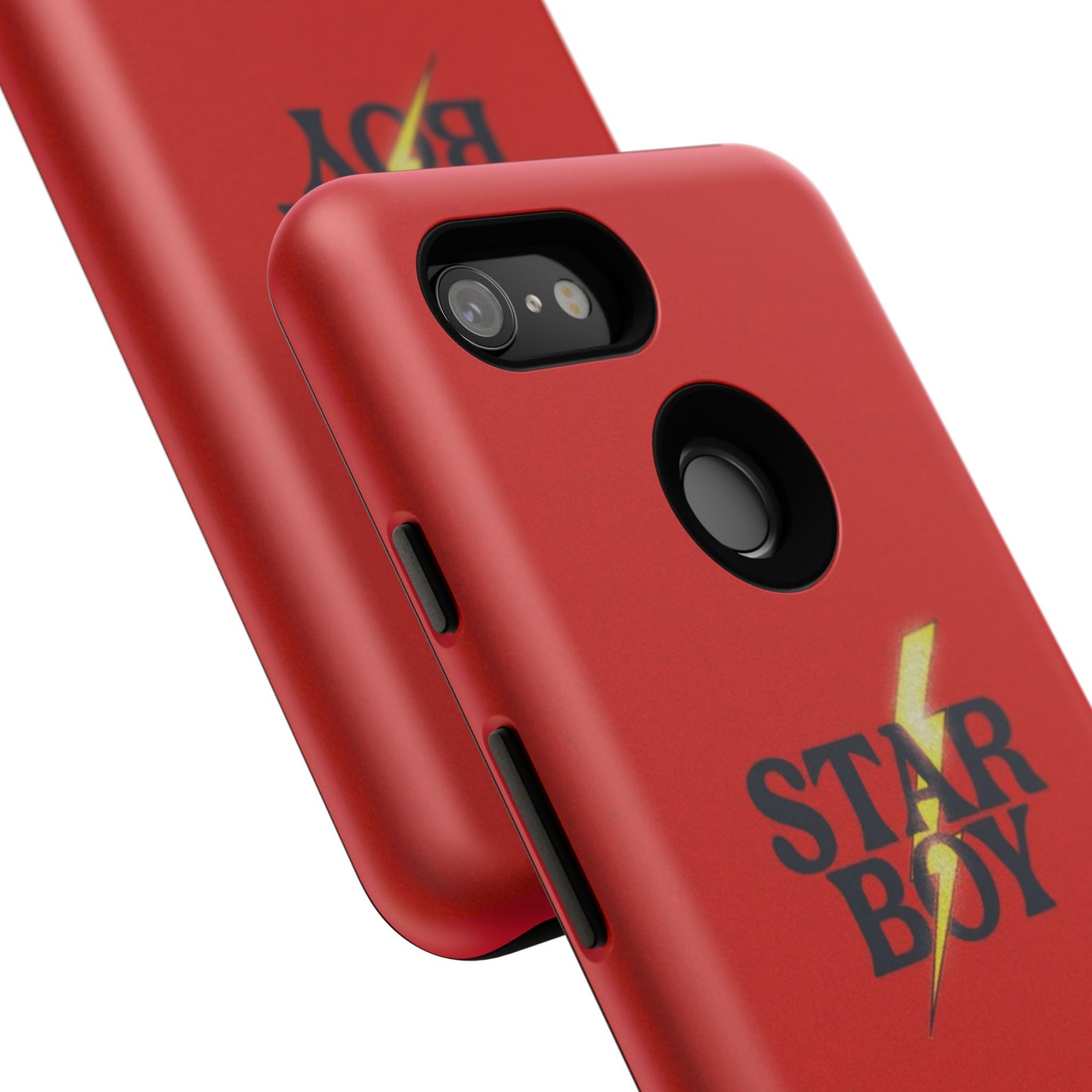 Star Boy Tough Phone Case, Red Color, Protective Phone Cover, Hard Shell Case, Unique Gift for Him, Phone Accessories