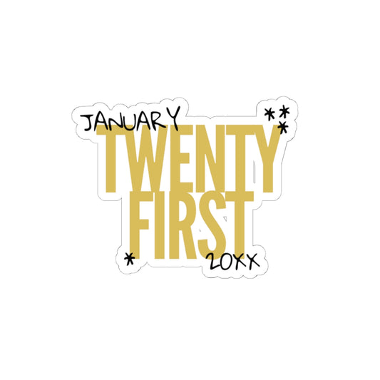 Stylish Calendar Stickers for Celebrations, Personalized Stickers, Planner Decoration, January 21st Stickers, Customizable Date Labels