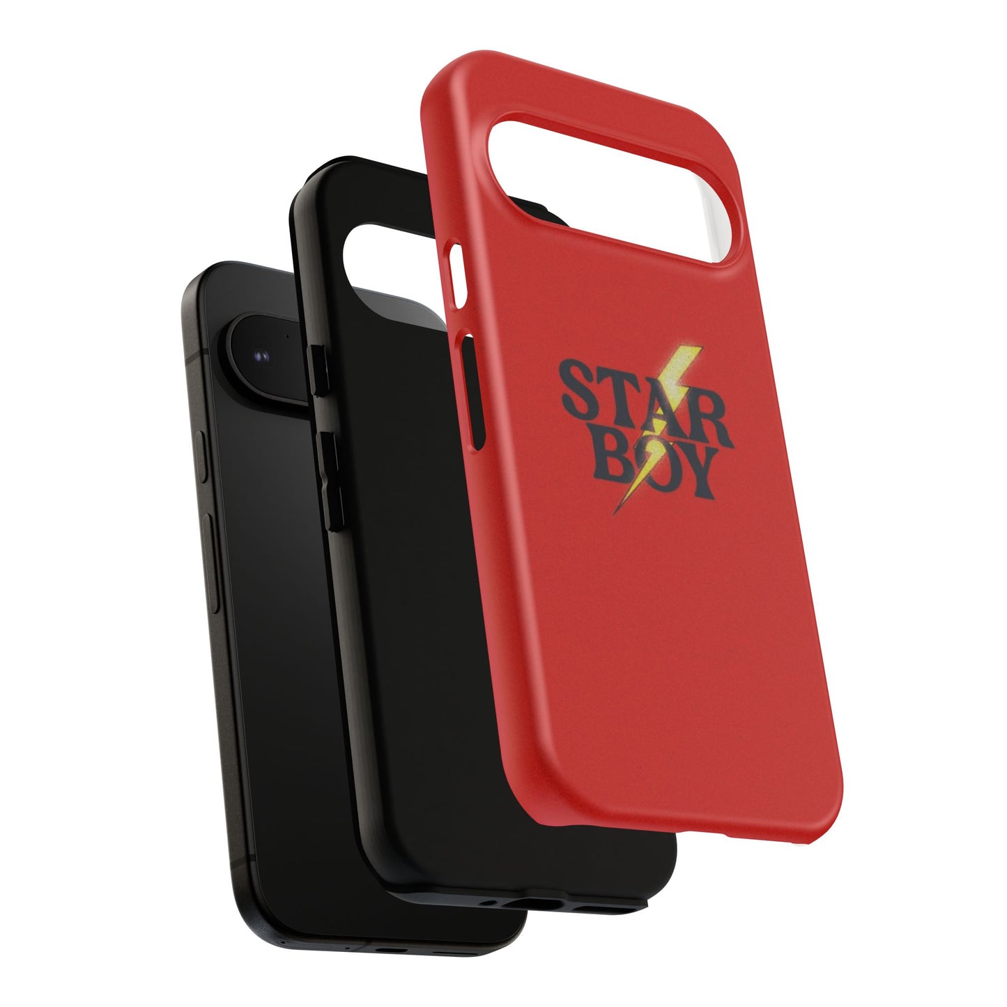 Star Boy Tough Phone Case, Red Color, Protective Phone Cover, Hard Shell Case, Unique Gift for Him, Phone Accessories
