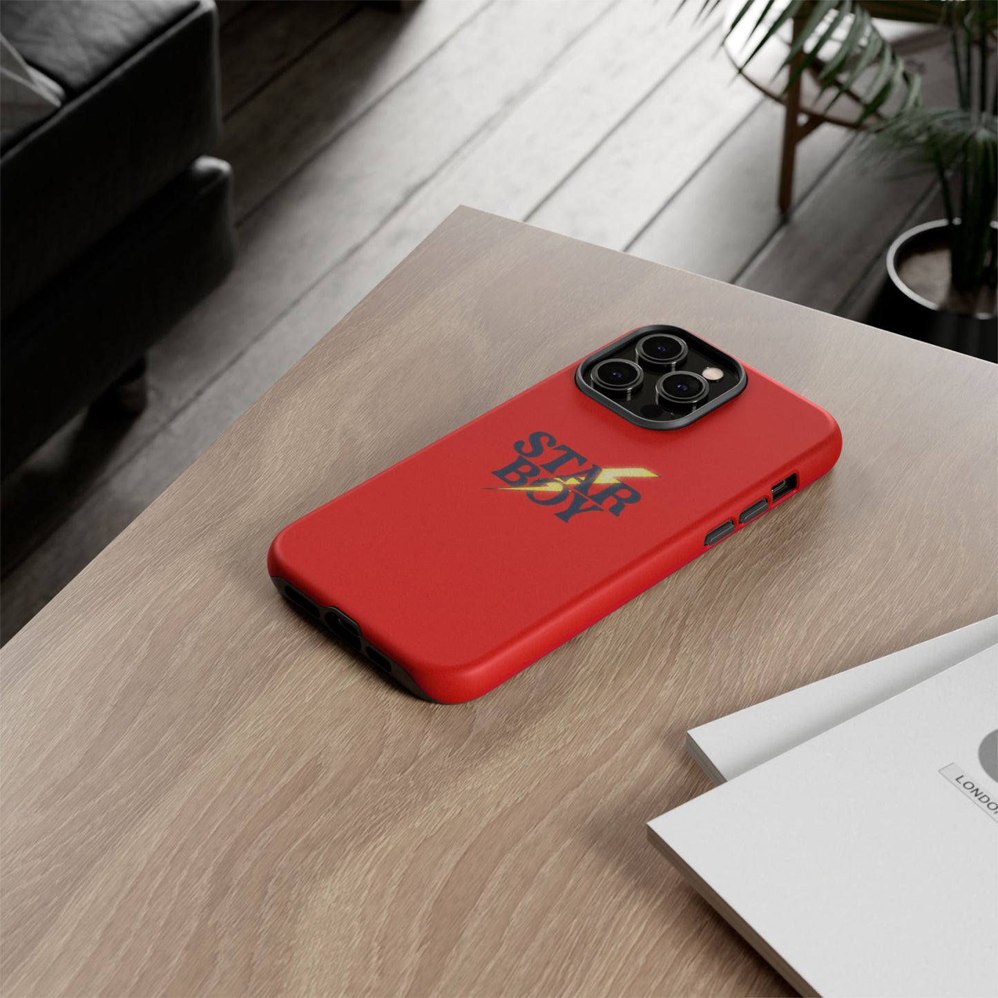 Star Boy Tough Phone Case, Red Color, Protective Phone Cover, Hard Shell Case, Unique Gift for Him, Phone Accessories