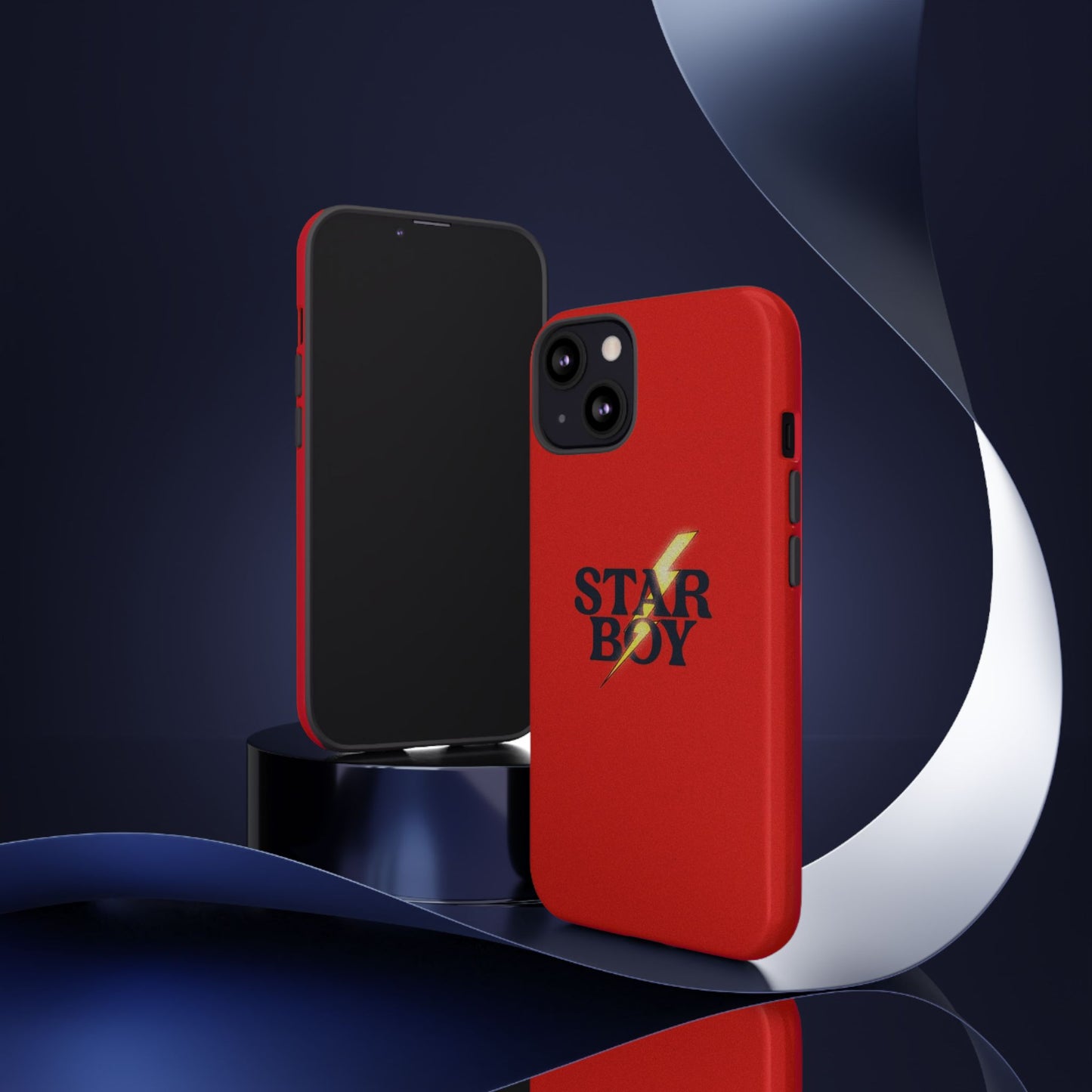 Star Boy Tough Phone Case, Red Color, Protective Phone Cover, Hard Shell Case, Unique Gift for Him, Phone Accessories