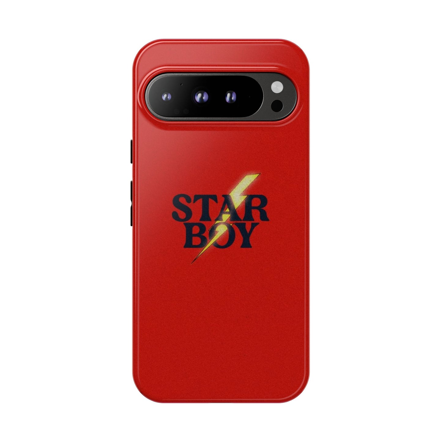 Star Boy Tough Phone Case, Red Color, Protective Phone Cover, Hard Shell Case, Unique Gift for Him, Phone Accessories