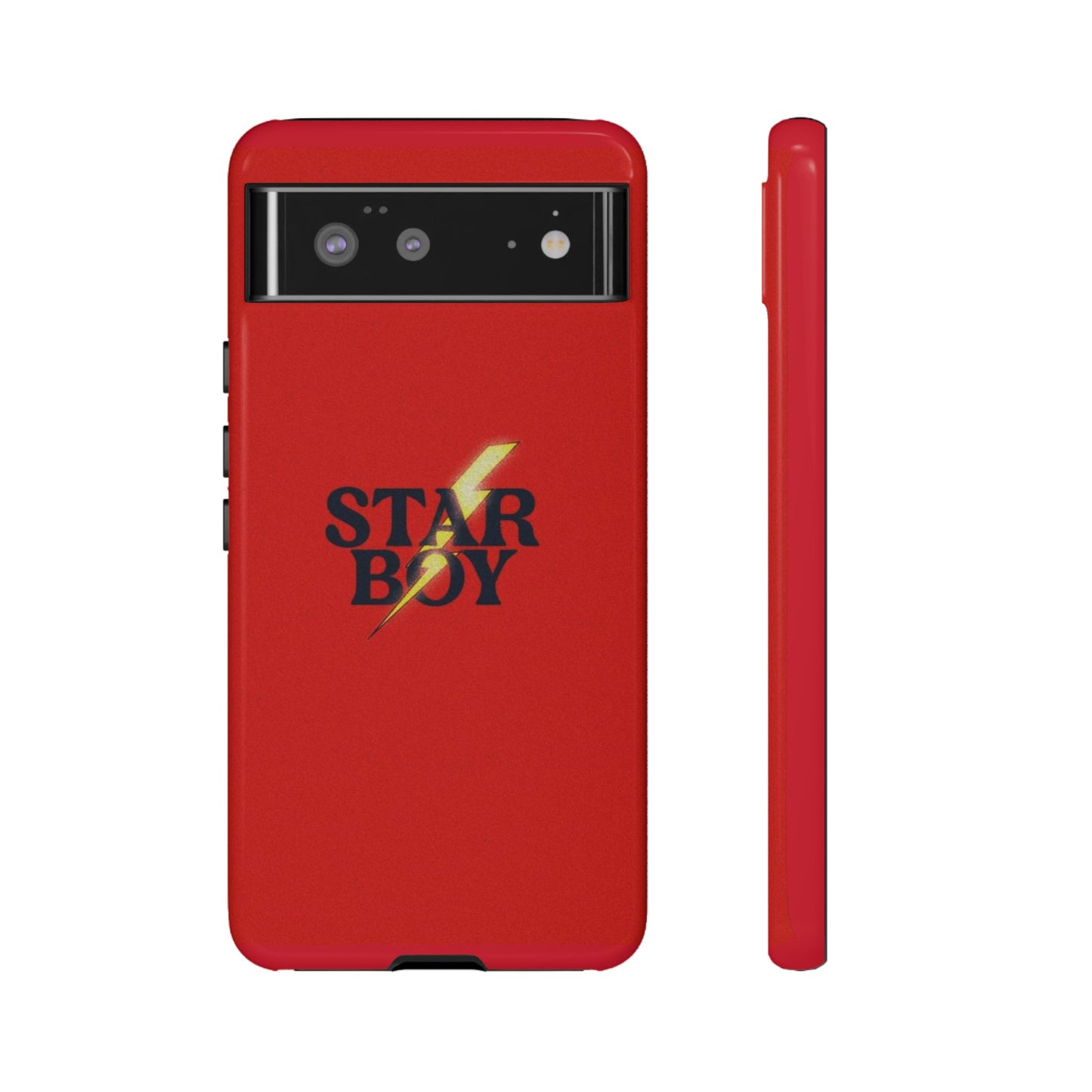 Star Boy Tough Phone Case, Red Color, Protective Phone Cover, Hard Shell Case, Unique Gift for Him, Phone Accessories
