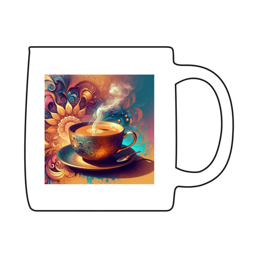 Artistic Coffee Mug, Personalized Drinkware for Home/Office, Perfect Gift for Coffee Lovers, Engraved Mug for Special Occasions