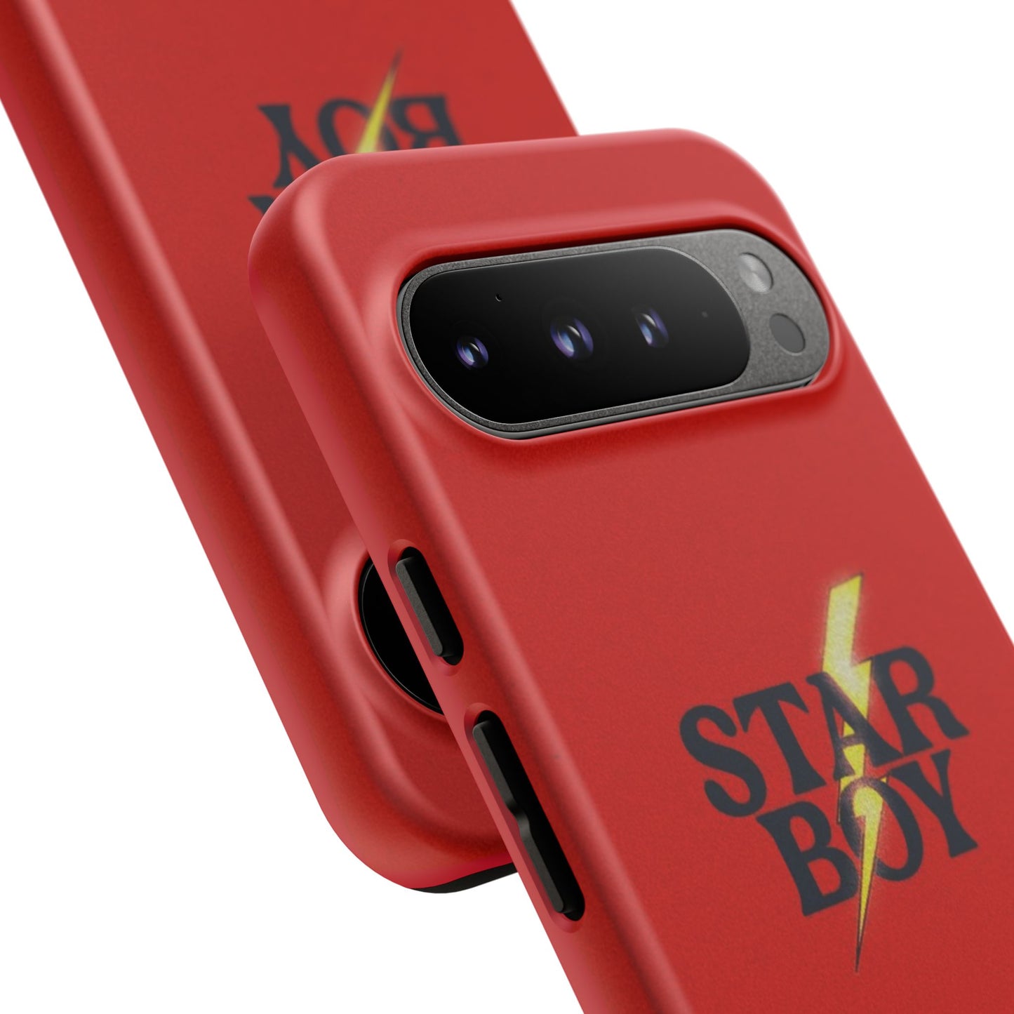 Star Boy Tough Phone Case, Red Color, Protective Phone Cover, Hard Shell Case, Unique Gift for Him, Phone Accessories