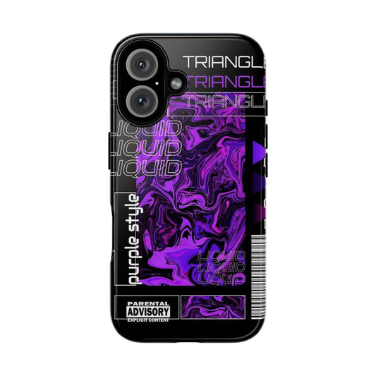 Abstract Purple Liquid Phone Case, Tough Phone Cover, Trendy Phone Accessory, Unique Gift for Tech Lovers, Modern Design for All Occasions