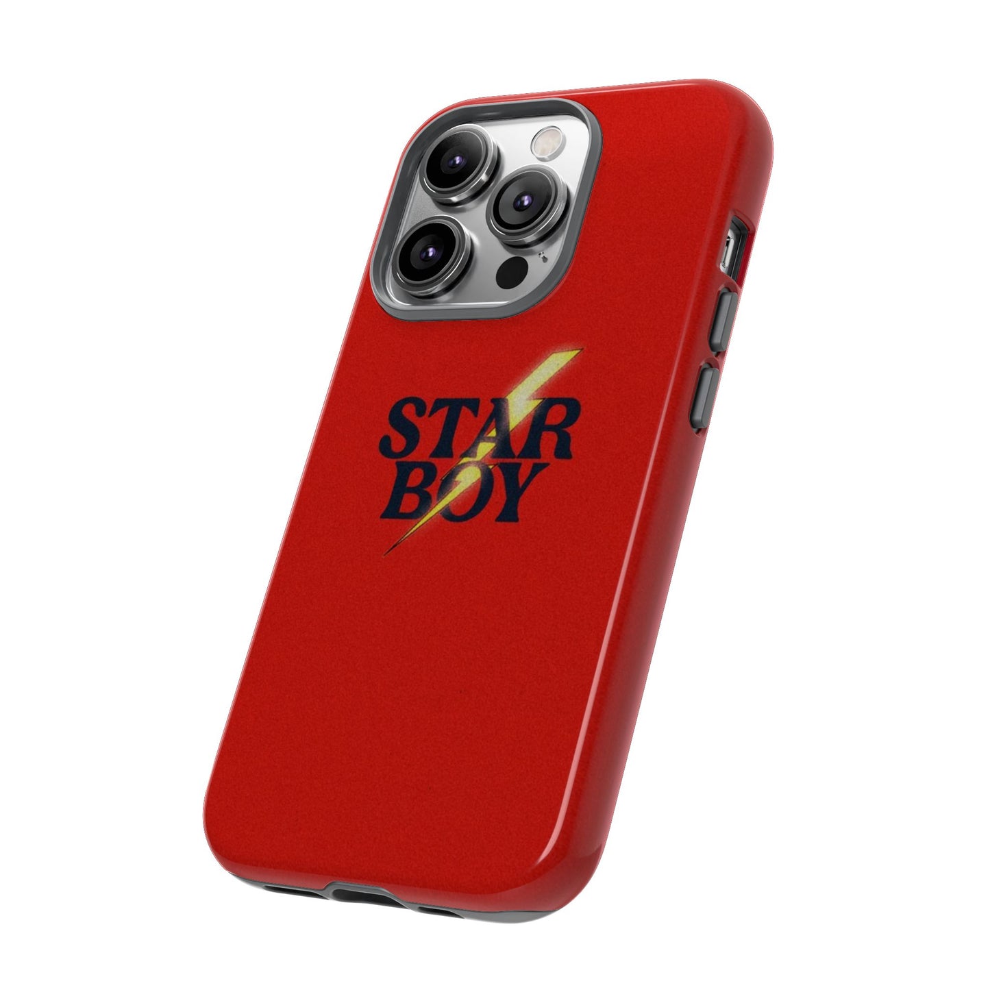 Star Boy Tough Phone Case, Red Color, Protective Phone Cover, Hard Shell Case, Unique Gift for Him, Phone Accessories