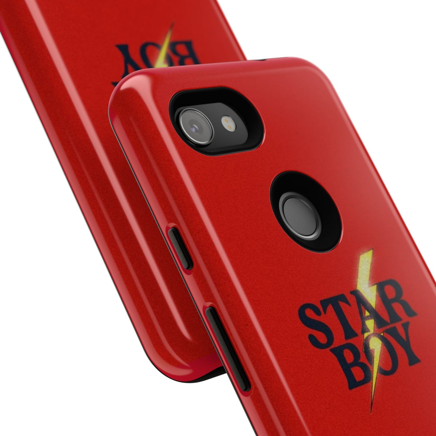 Star Boy Tough Phone Case, Red Color, Protective Phone Cover, Hard Shell Case, Unique Gift for Him, Phone Accessories