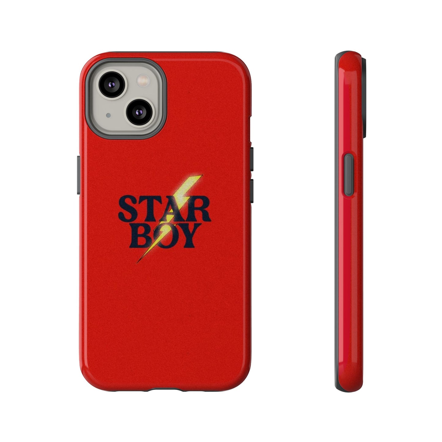 Star Boy Tough Phone Case, Red Color, Protective Phone Cover, Hard Shell Case, Unique Gift for Him, Phone Accessories