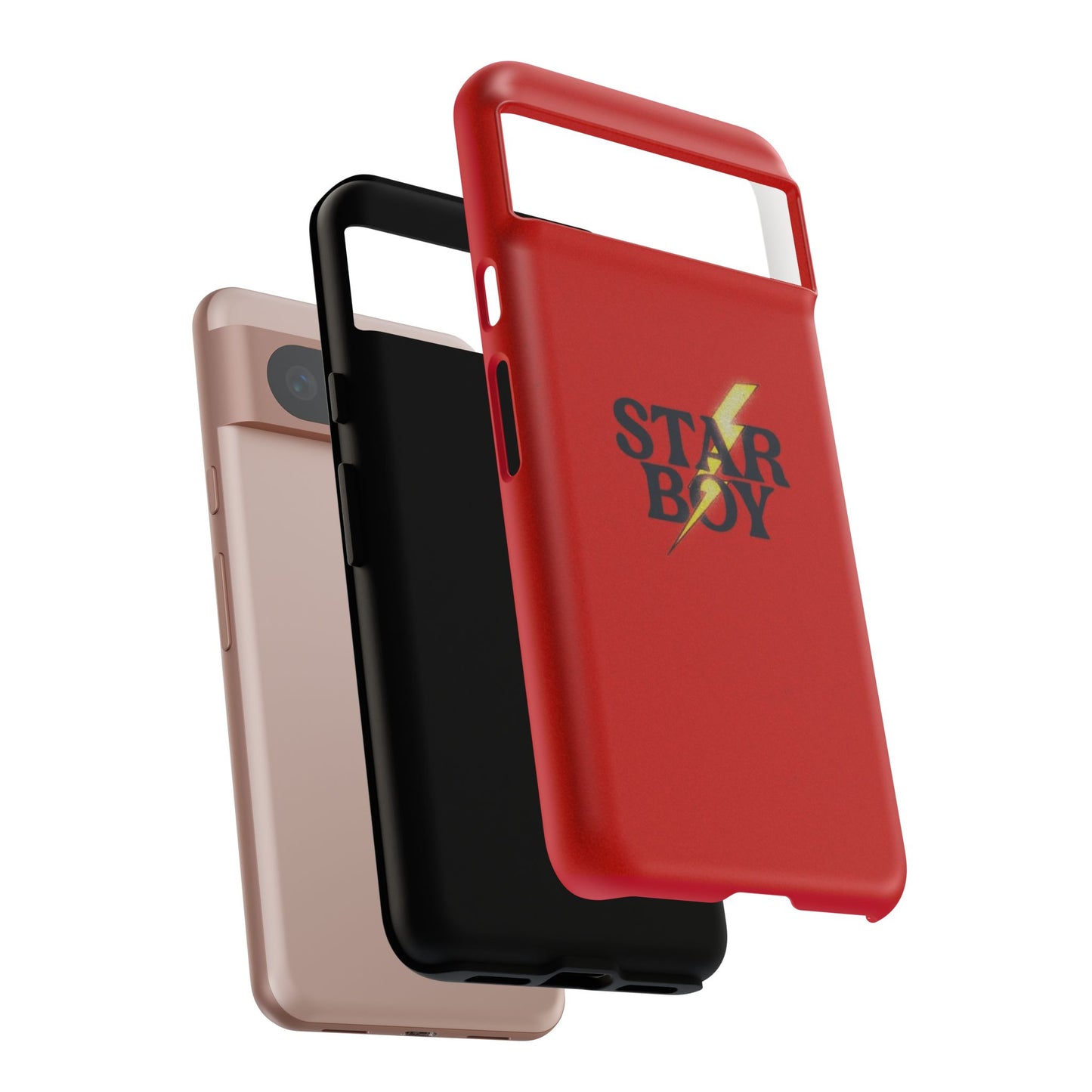 Star Boy Tough Phone Case, Red Color, Protective Phone Cover, Hard Shell Case, Unique Gift for Him, Phone Accessories