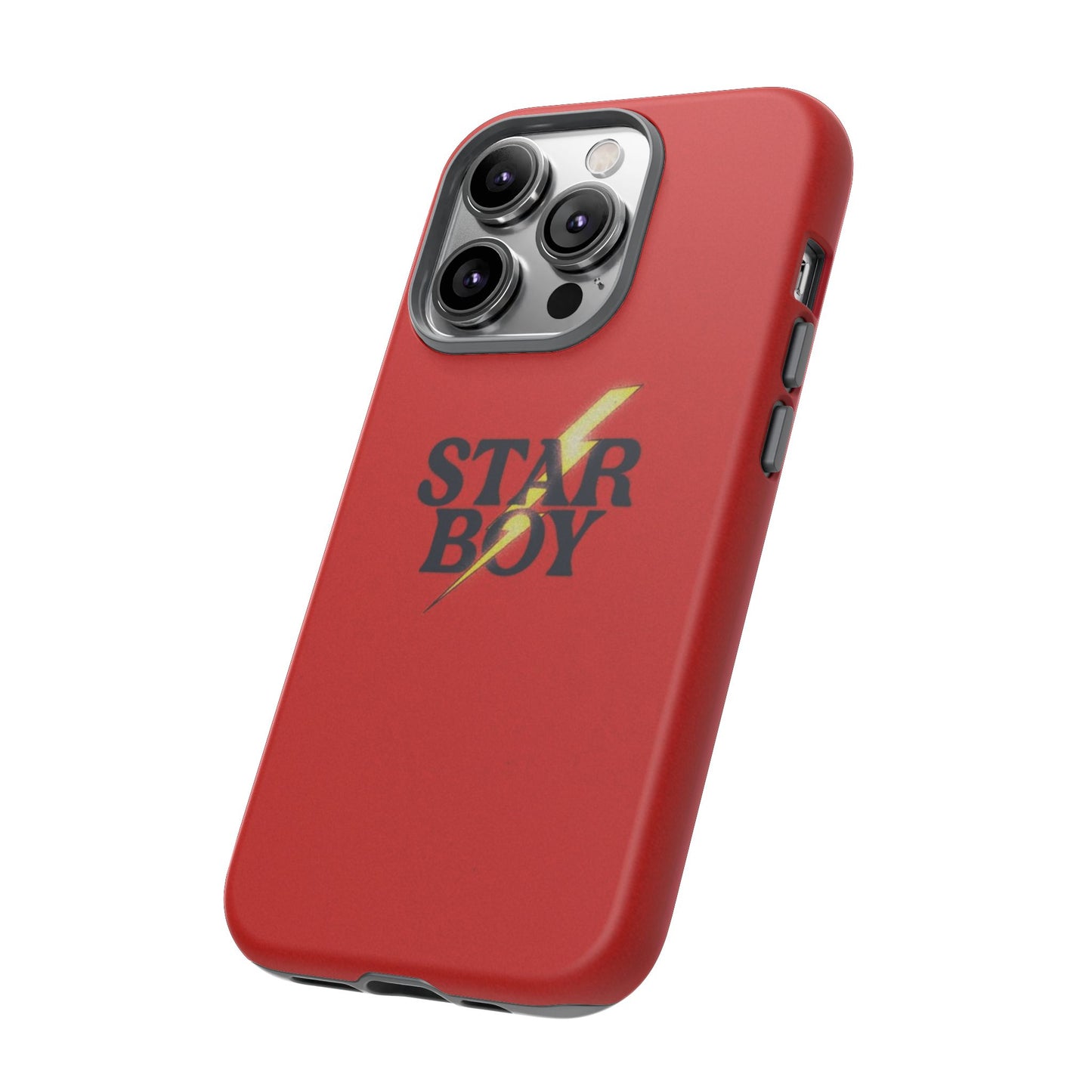 Star Boy Tough Phone Case, Red Color, Protective Phone Cover, Hard Shell Case, Unique Gift for Him, Phone Accessories