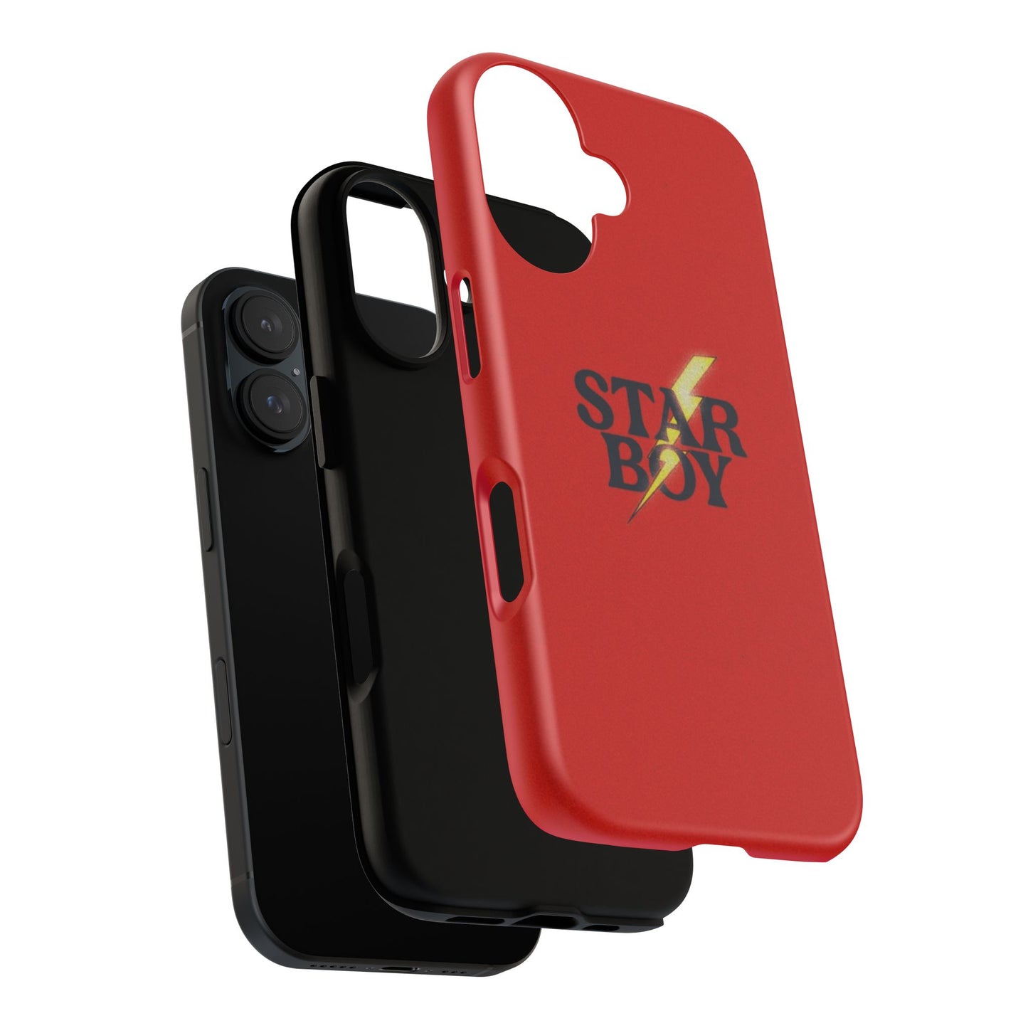 Star Boy Tough Phone Case, Red Color, Protective Phone Cover, Hard Shell Case, Unique Gift for Him, Phone Accessories