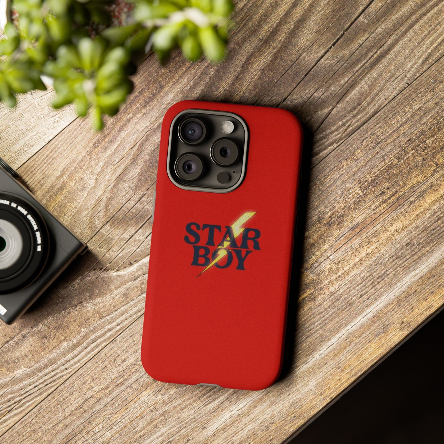 Star Boy Tough Phone Case, Red Color, Protective Phone Cover, Hard Shell Case, Unique Gift for Him, Phone Accessories