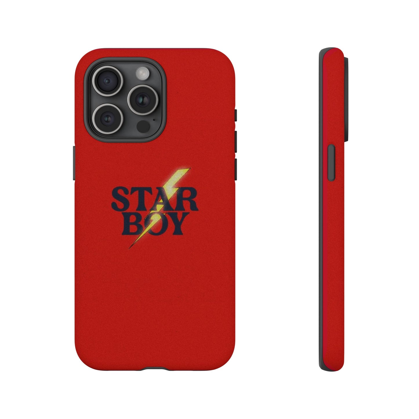 Star Boy Tough Phone Case, Red Color, Protective Phone Cover, Hard Shell Case, Unique Gift for Him, Phone Accessories
