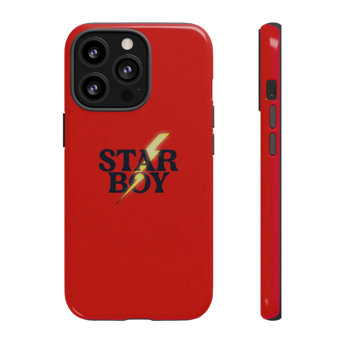 Star Boy Tough Phone Case, Red Color, Protective Phone Cover, Hard Shell Case, Unique Gift for Him, Phone Accessories