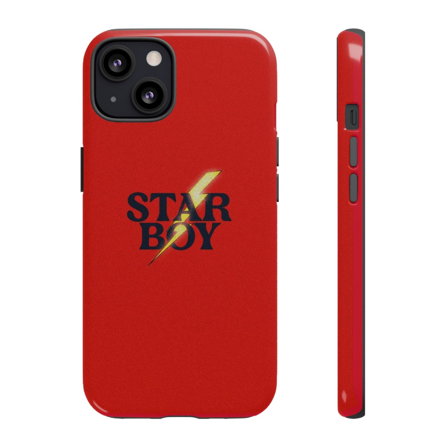 Star Boy Tough Phone Case, Red Color, Protective Phone Cover, Hard Shell Case, Unique Gift for Him, Phone Accessories