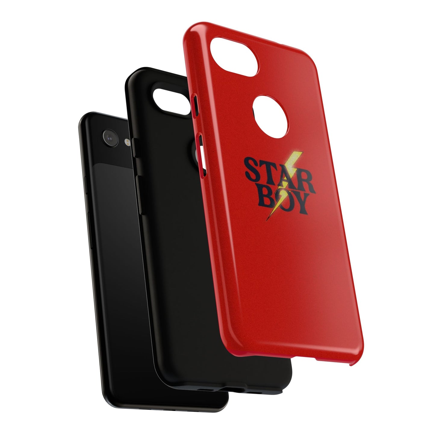 Star Boy Tough Phone Case, Red Color, Protective Phone Cover, Hard Shell Case, Unique Gift for Him, Phone Accessories