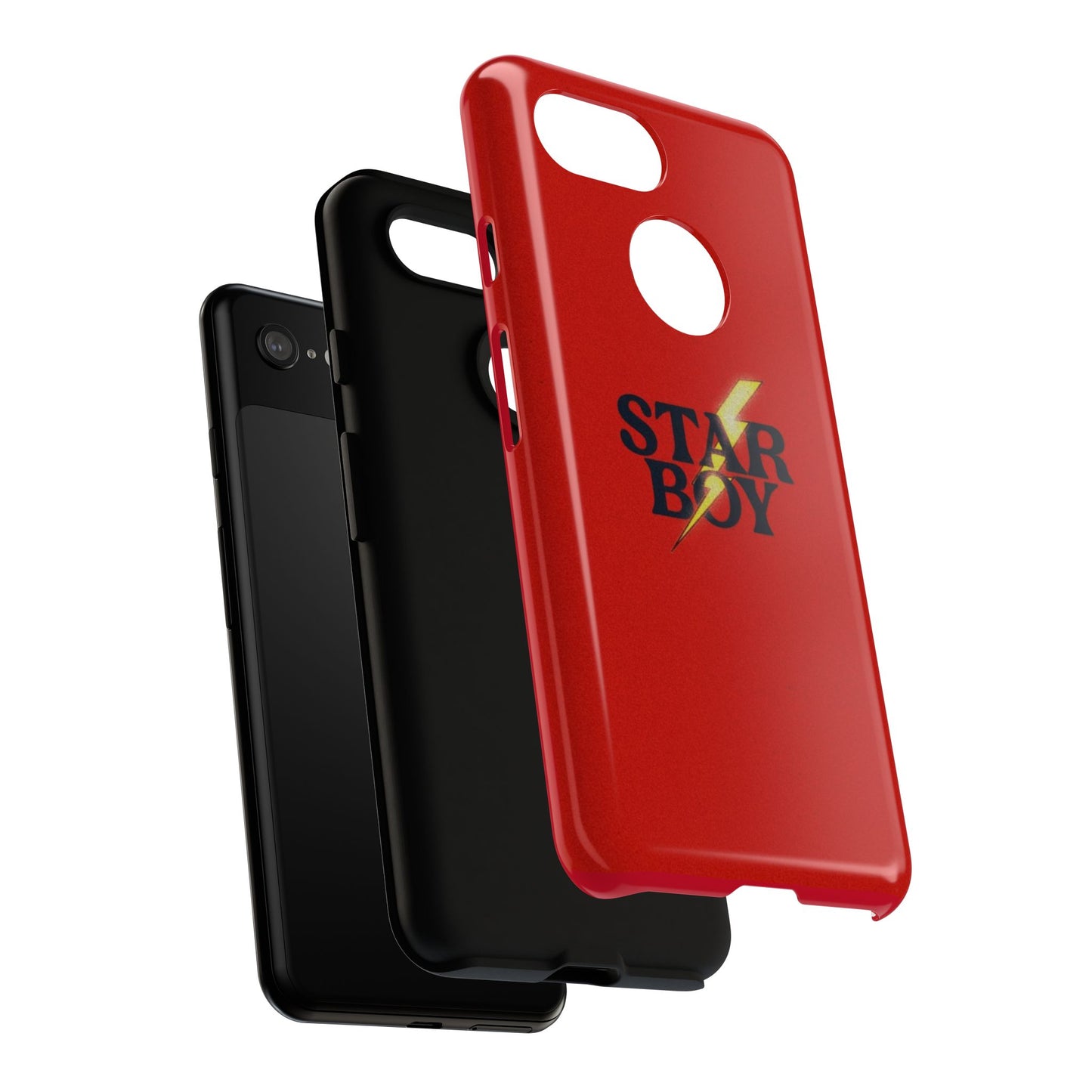 Star Boy Tough Phone Case, Red Color, Protective Phone Cover, Hard Shell Case, Unique Gift for Him, Phone Accessories