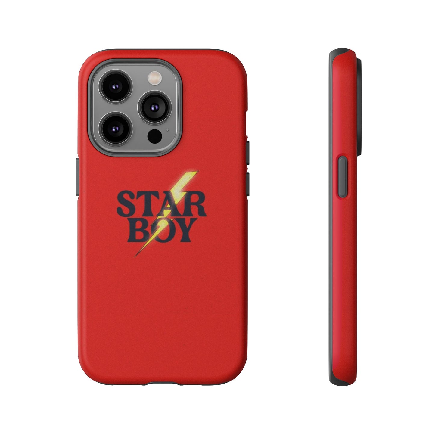 Star Boy Tough Phone Case, Red Color, Protective Phone Cover, Hard Shell Case, Unique Gift for Him, Phone Accessories