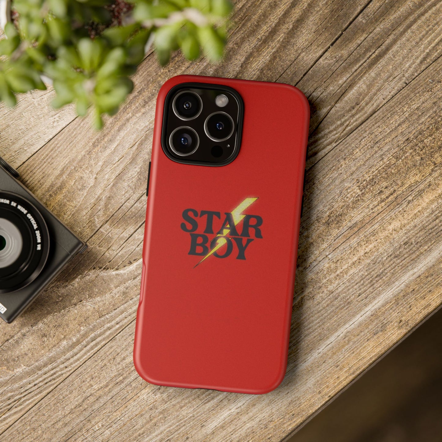 Star Boy Tough Phone Case, Red Color, Protective Phone Cover, Hard Shell Case, Unique Gift for Him, Phone Accessories
