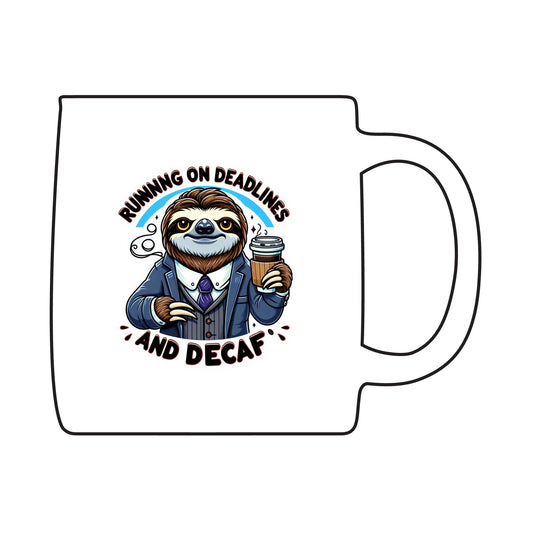 Sloth Coffee Mug - Perfect for Work, Home Office, Gift for Coffee Lovers, Personalized Engraved Mug, Fun Work Desk Decor, Great for [...]