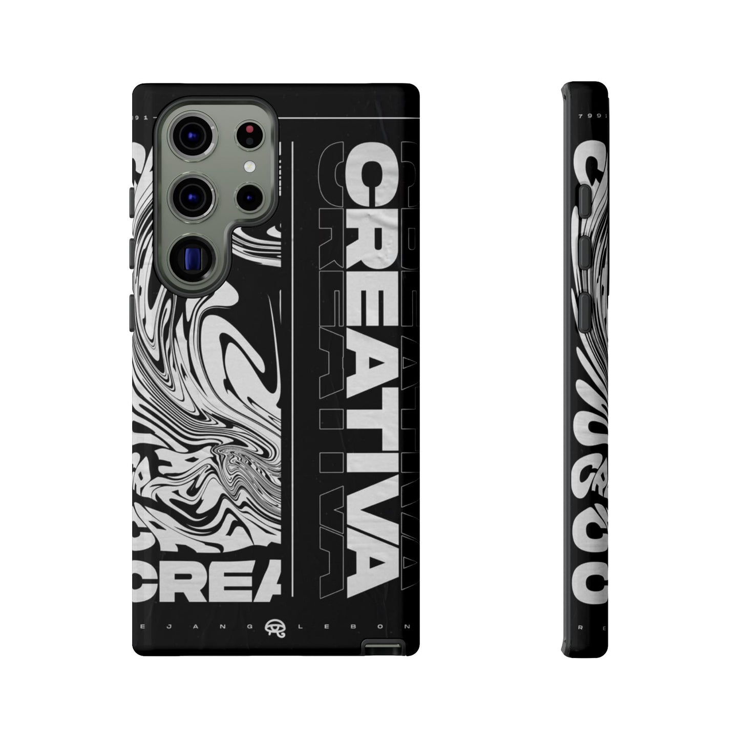 Bold Creative Phone Case, Stylish Black Marble Art, Tough Phone Cover, Gift for Artists, Unique Smartphone Protector