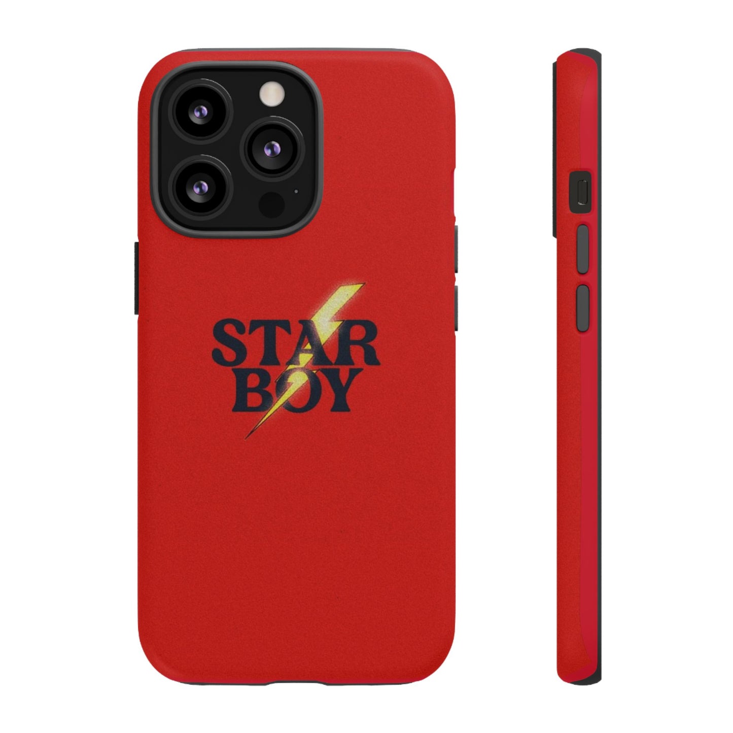 Star Boy Tough Phone Case, Red Color, Protective Phone Cover, Hard Shell Case, Unique Gift for Him, Phone Accessories
