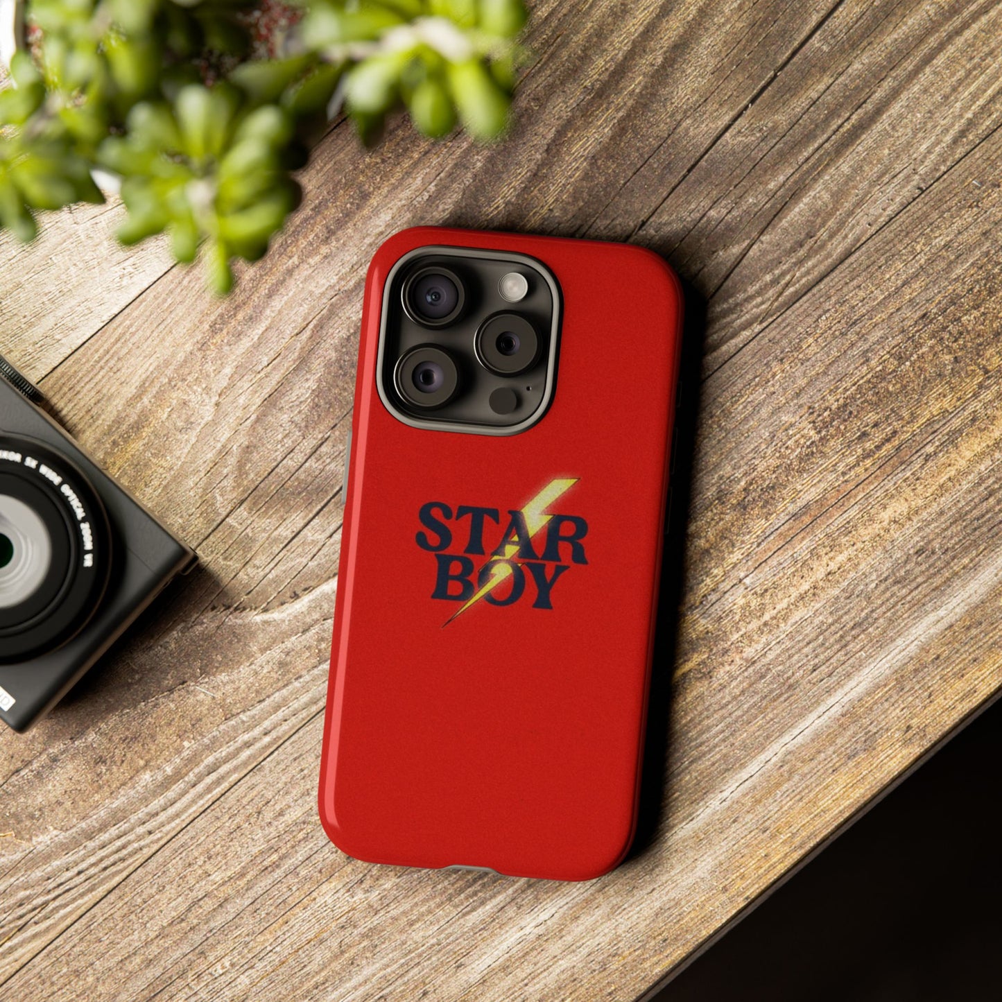 Star Boy Tough Phone Case, Red Color, Protective Phone Cover, Hard Shell Case, Unique Gift for Him, Phone Accessories