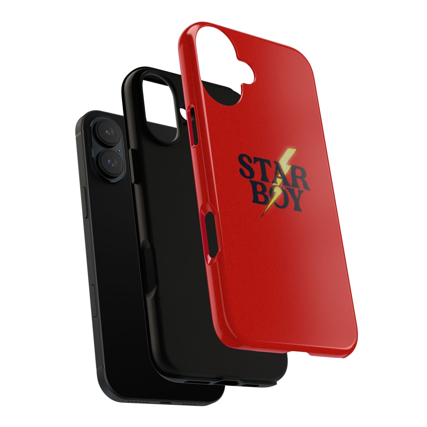 Star Boy Tough Phone Case, Red Color, Protective Phone Cover, Hard Shell Case, Unique Gift for Him, Phone Accessories