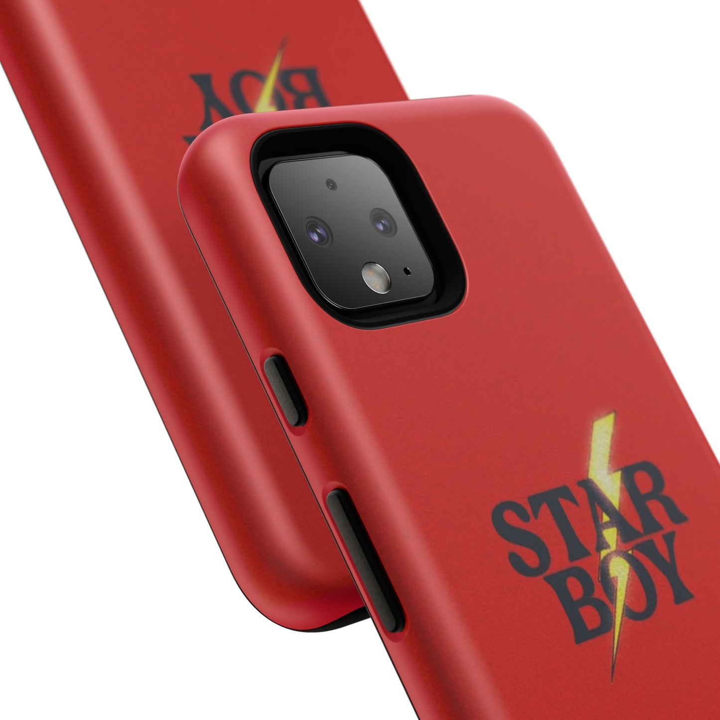 Star Boy Tough Phone Case, Red Color, Protective Phone Cover, Hard Shell Case, Unique Gift for Him, Phone Accessories